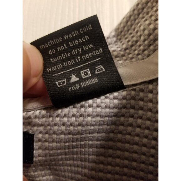 Sean John Tailored Fit Mens Long Sleeve Dress Shirt XXXL Metallic Silver Checker - Picture 4 of 10